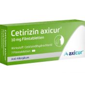 Cetirizin axicur 10 mg Filmtabletten günstig im Preisvergleich
