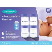 LANSINOH Muttermilchflasch.Neue Flaschenfo.4x160ml