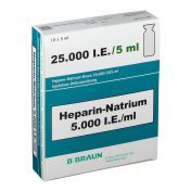 HEPARIN NATRIUM Braun 25.000 I.E./5ml Inj.Inf.Lsg.