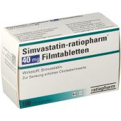 Simvastatin-ratiopharm 40mg Filmtabletten günstig im Preisvergleich
