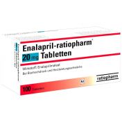 Enalapril-ratiopharm 20mg Tabletten günstig im Preisvergleich