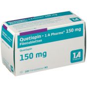 Quetiapin-1A Pharma 150mg Filmtabletten günstig im Preisvergleich