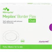 Mepilex Border Flex Schaumverb.haft.7.8x10 cm oval