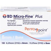 BD Microfine + 8 Nadeln 0.25x8mm
