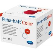 Peha-haft Color Fixierbinde latexfrei 6cmx20m rot