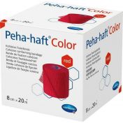 Peha-haft Color Fixierbinde latexfrei 8cmx20m rot